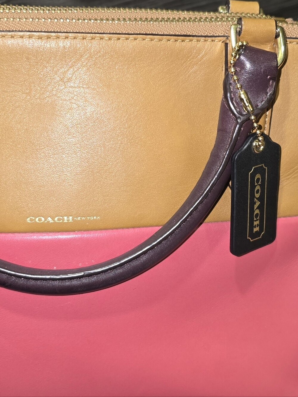 Coach Mini Borough Bag In Retro Colorblock Leather - Picture 9 of 15
